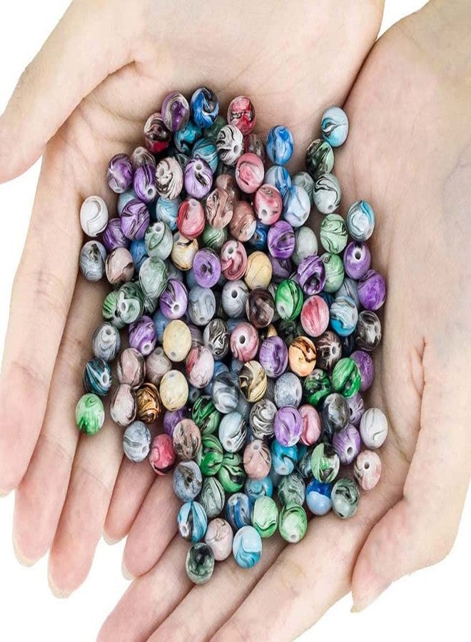 DIY Crafts 12 Kits, Random L Color, Jewelry Making Kit, 1 Set Contain = 10x Tibtyan Charms 20x Space Acrylic Beads in Ink Patterns 1x Crystal String 25x Beads 4-8mm, for (12 Kits, Random L Color) - Image 5